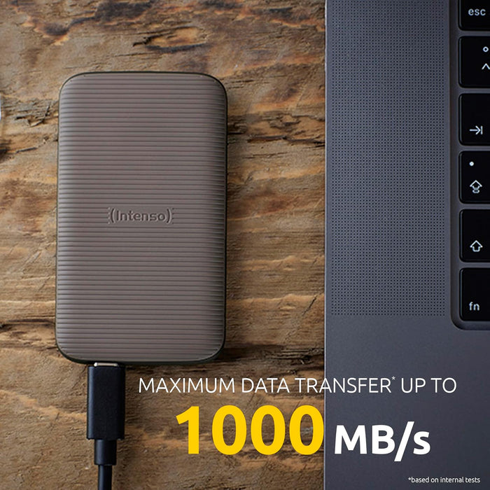 Intenso TX500 External SSD 1TB Portable Solid State Drive, Super Speed USB 3.2 Gen 2x1 (10Gbps), up to 1000MB/s