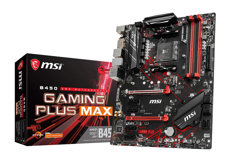 MSI B450 GAMING PLUS MAX (ATX, AMD AM4 DDR4 m.2 USB 3.2 Gen 2 HDMI ATX Gaming Motherboard) ATX B450 GAMING PLUS MAX