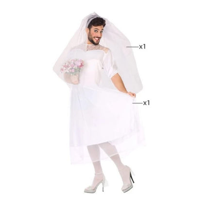 ATOSA Men's 64799 Costume Bride Man XL White-Carnival Adult Sized