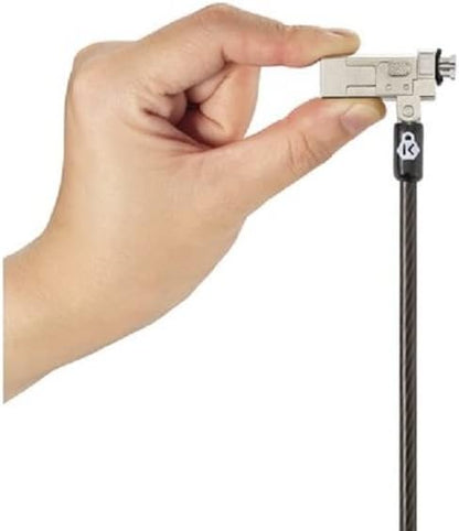 Kensington Slim NanoSaver 2.0 Keyed Laptop Lock, Lockable Device Security Tether for Portable Computers, Lie Flat Thin Profile, Universal Fit, 1.8m Strong Carbon Steel Cable (K65021WW