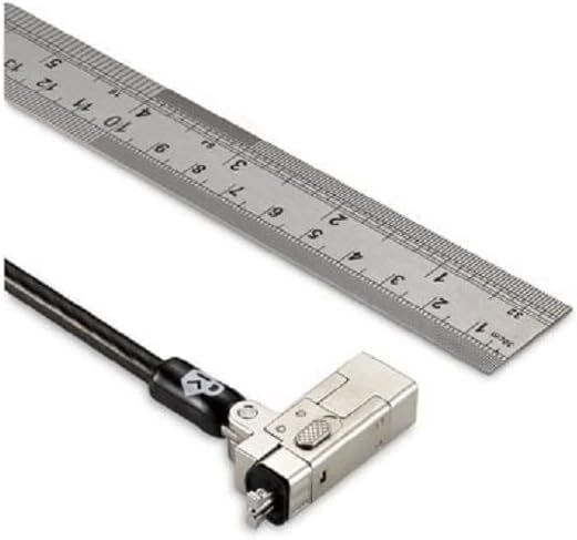 Kensington Slim NanoSaver 2.0 Keyed Laptop Lock, Lockable Device Security Tether for Portable Computers, Lie Flat Thin Profile, Universal Fit, 1.8m Strong Carbon Steel Cable (K65021WW