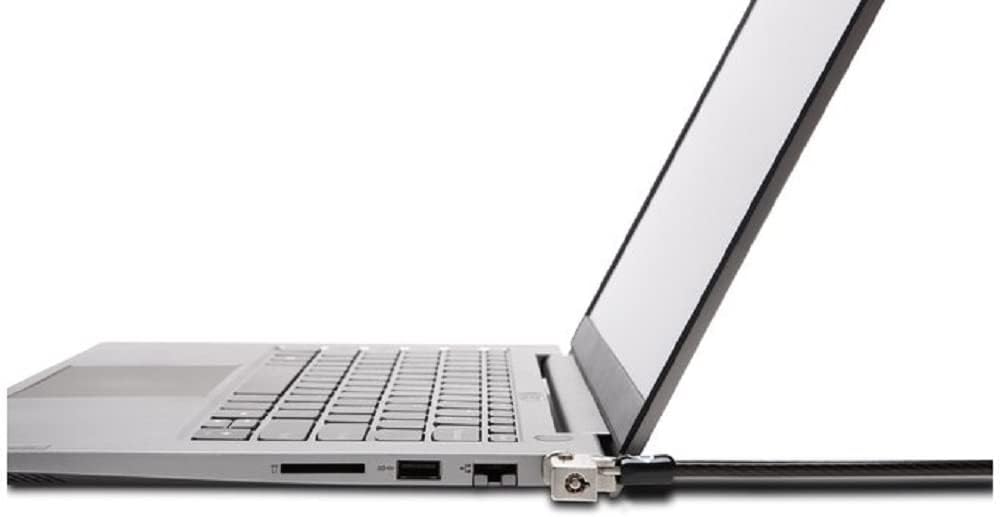 Kensington Slim NanoSaver 2.0 Keyed Laptop Lock, Lockable Device Security Tether for Portable Computers, Lie Flat Thin Profile, Universal Fit, 1.8m Strong Carbon Steel Cable (K65021WW