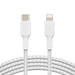 Belkin Braided USB-C to Lightning Cable (iPhone Fast Charging Cable for iPhone 14, 13, 12 or earlier) Boost Charge MFi-Certified iPhone USB-C Cable (2m, White
