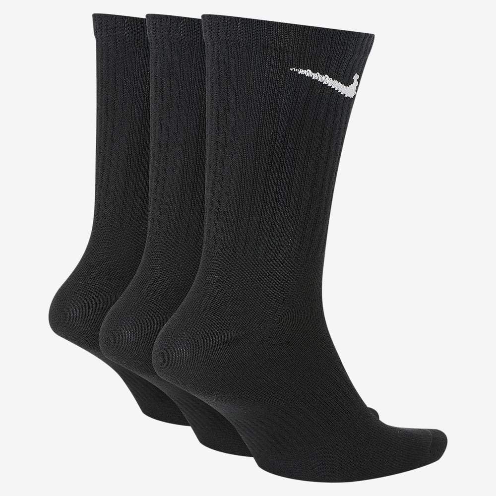 NIKE Men's Unisex U Nk Everyday Ltwt Crew 3pr Socks 11–14.5 UK (Manufacturer Size: XL) Black (Black/White
