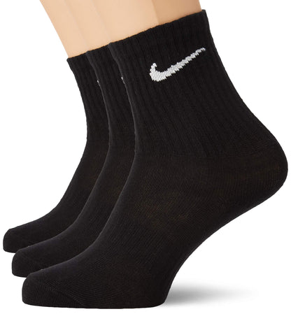 NIKE Men's Unisex U Nk Everyday Ltwt Crew 3pr Socks 11–14.5 UK (Manufacturer Size: XL) Black (Black/White