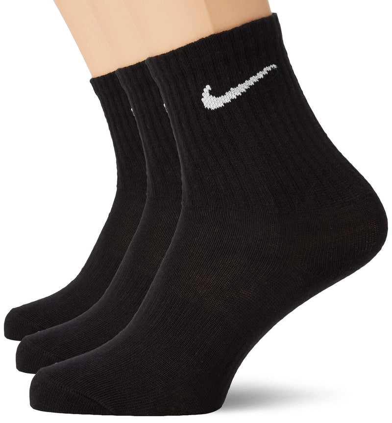 NIKE Men's Unisex U Nk Everyday Ltwt Crew 3pr Socks 11–14.5 UK (Manufacturer Size: XL) Black (Black/White