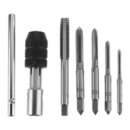 Windeisen Bohrer Set – T-Typ Hand Tapping Tools Maschine Bohren Bits Kit, Gewinde Twist Schrauben M3/M4/M5/M6/M8 DIY Set