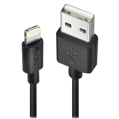 LINDY 2m USB to Lightning Cable, Black Black 2m
