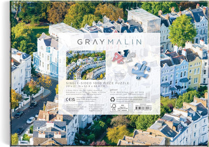 Galison- Gray Malin Notting Hill - Rompecabezas de 1000 Piezas con fotografía primaveral de ensueño, Multicolor (9780735380578