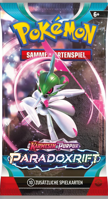 Pokémon-Sammelkartenspiel: Boosterpack-Display-Box Karmesin & Purpur – Paradoxrift (36 Boosterpacks) Single