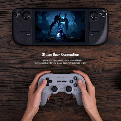 8Bitdo: Pro 2 Bluetooth Gamepad - Black (Pc/Switch/Android/Rasberry Pi)