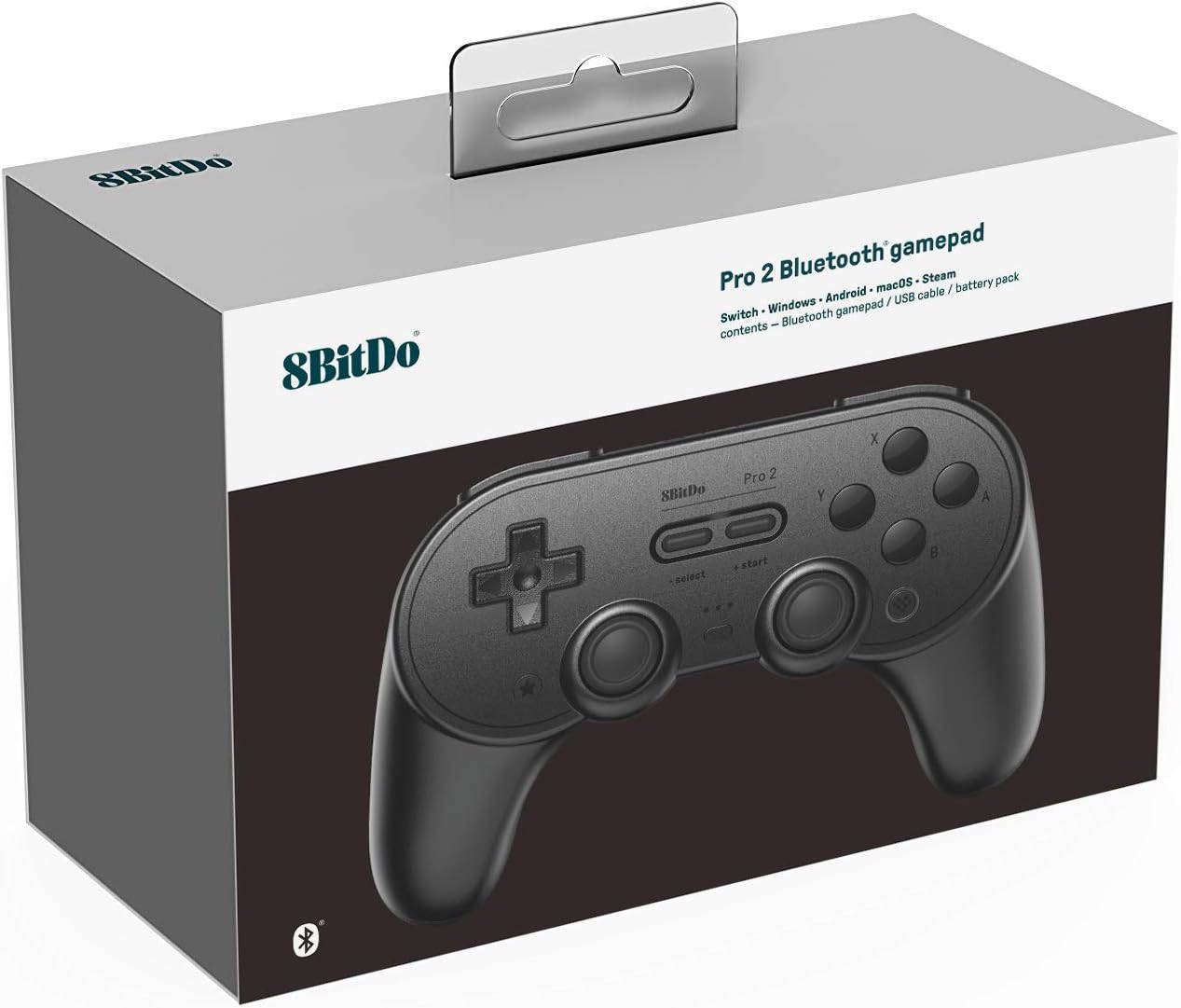 8Bitdo: Pro 2 Bluetooth Gamepad - Black (Pc/Switch/Android/Rasberry Pi)