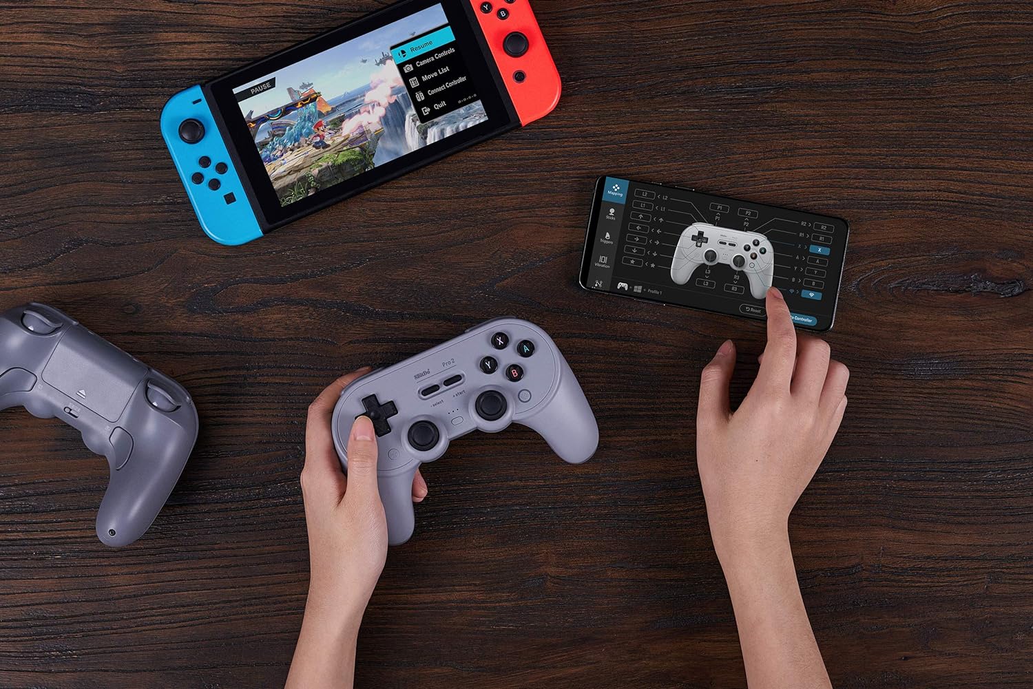 8Bitdo: Pro 2 Bluetooth Gamepad - Black (Pc/Switch/Android/Rasberry Pi)
