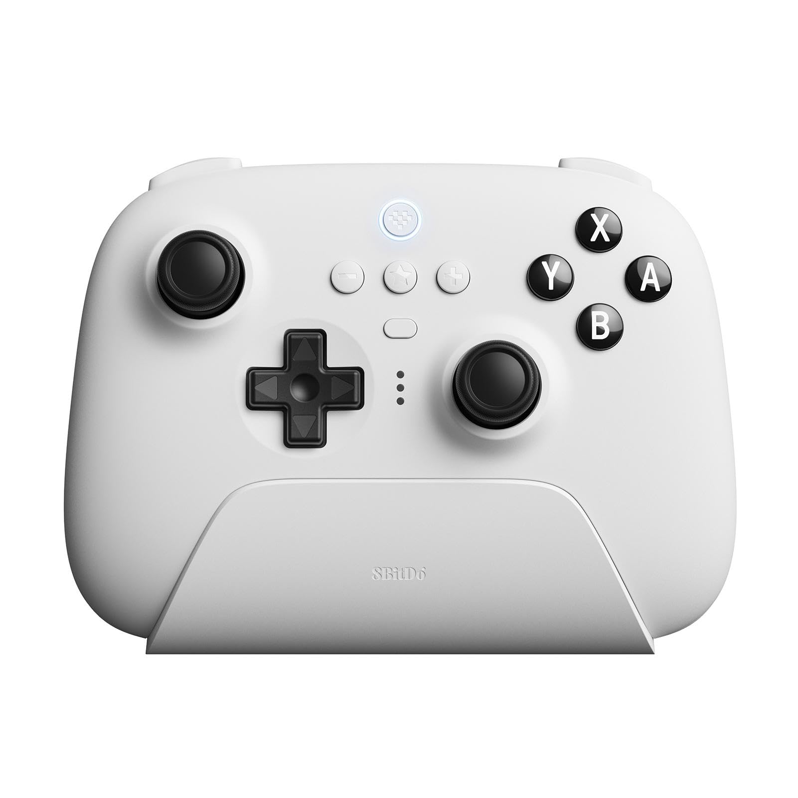 8BitDo Ultimate Bluetooth & 2.4g Controller with Charging Dock for Switch and Windows - White Single