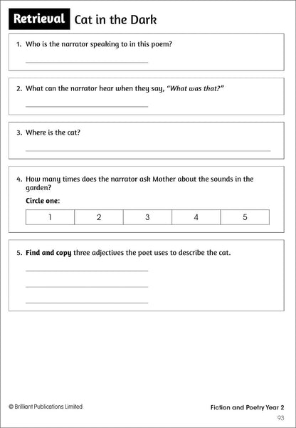Developing Reading Comprehension Skills Year 2: Fiction and Poetry