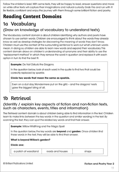 Developing Reading Comprehension Skills Year 2: Fiction and Poetry