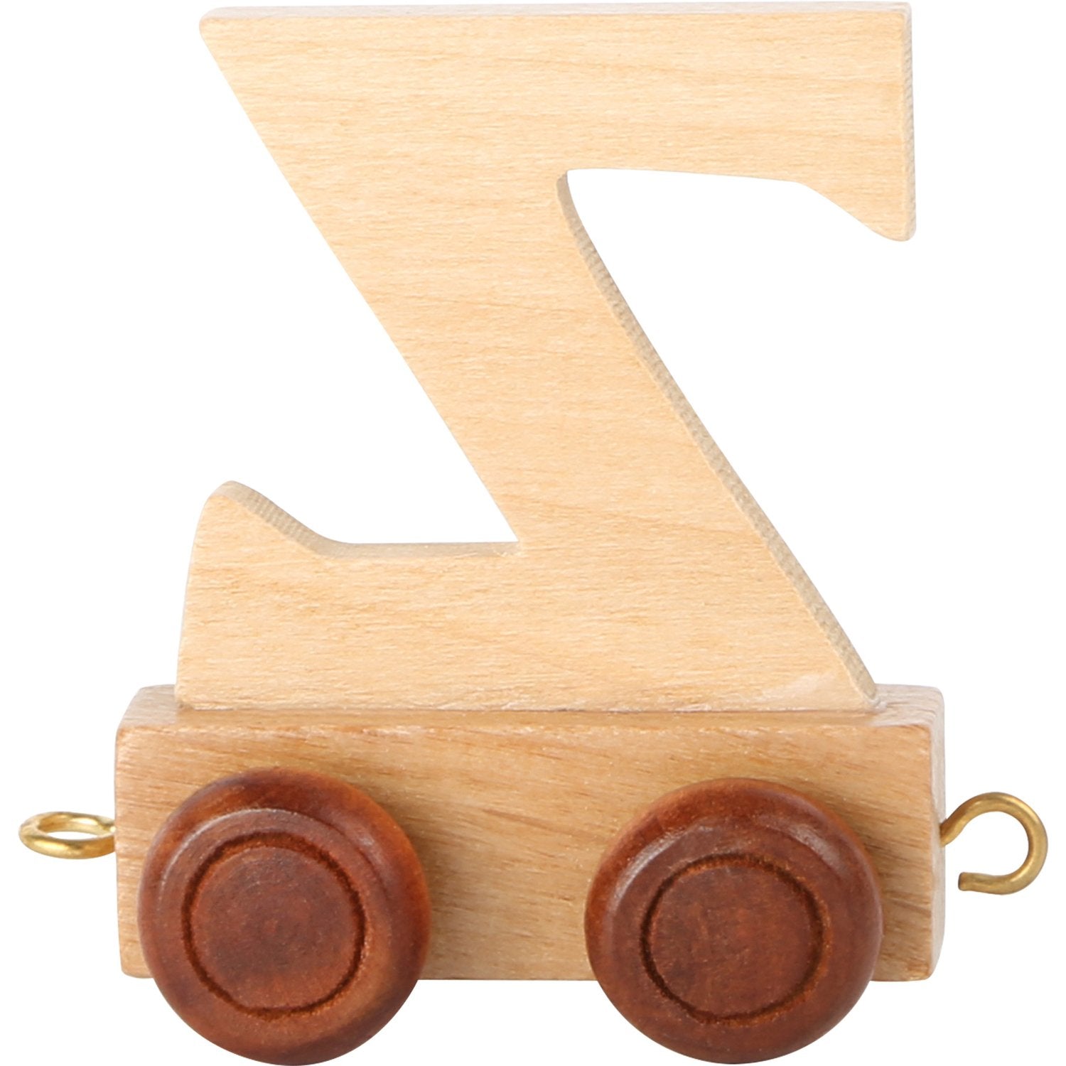 treinkarretje letter Z hout beige 5 x 3,5 x 6 cm