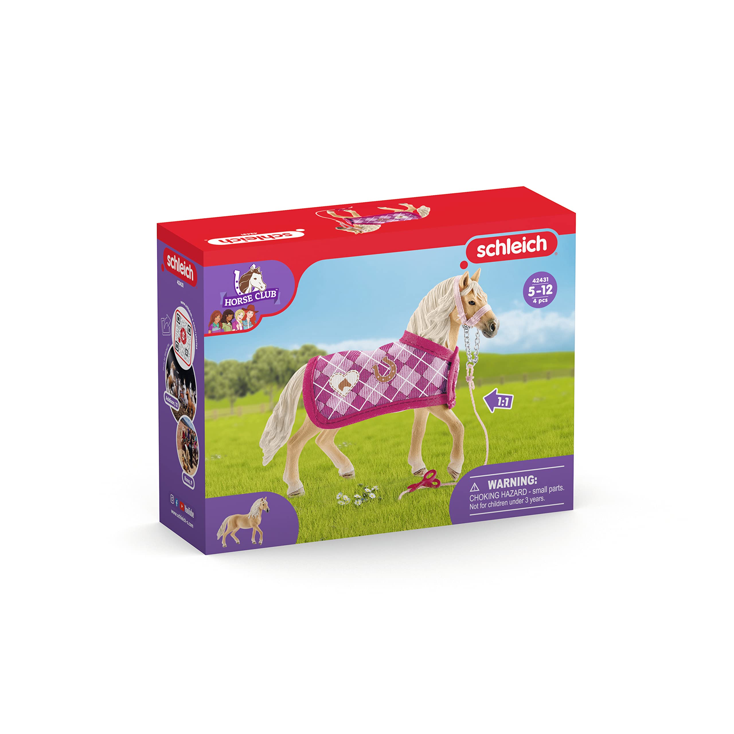 schleich 42431 Horse Club Sofia’s fashion creation, from 5 years, HORSE CLUB - Playset, 4 pieces, Purple