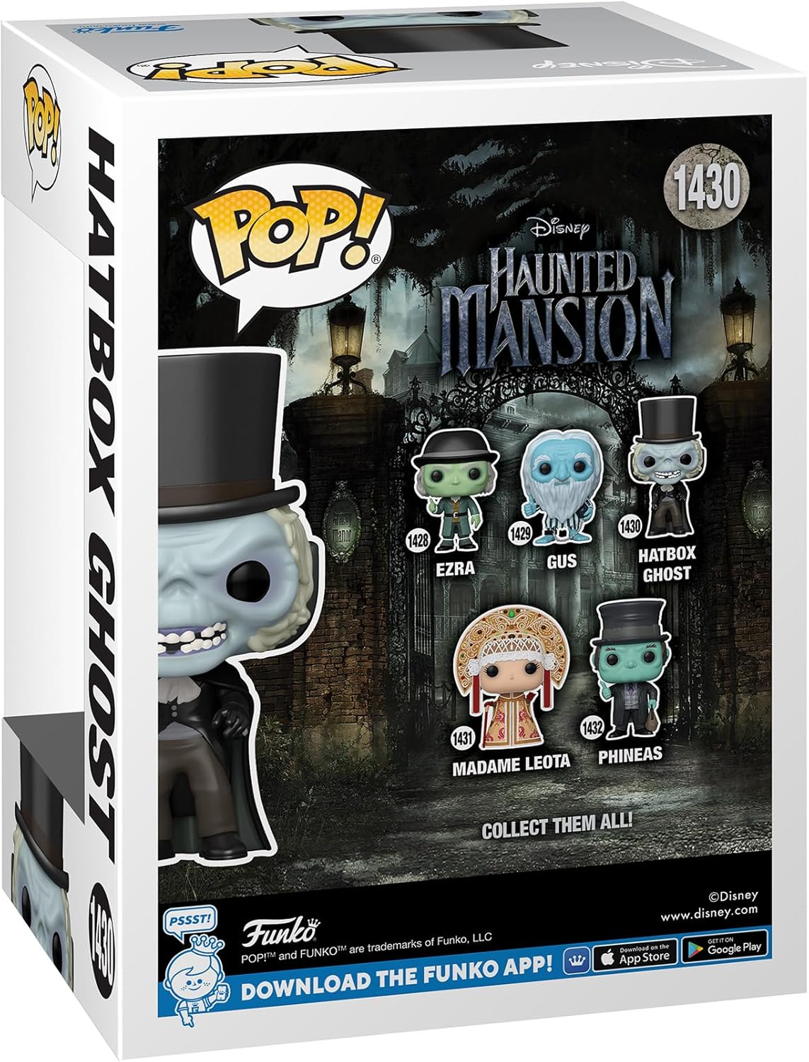 Funko POP! Disney: The Haunted Mansion - Hatbox Ghost - Figura in Vinile da Collezione - Idea Regalo - Merchandising Ufficiale - Giocattoli per Bambini e Adulti - Movies Fans