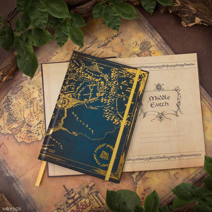 Cinereplicas Der Herr der Ringe - Mittelerde Hardcover Notizbuch mit faltbarer Karte 160p 14.5 * 21cm - Official License