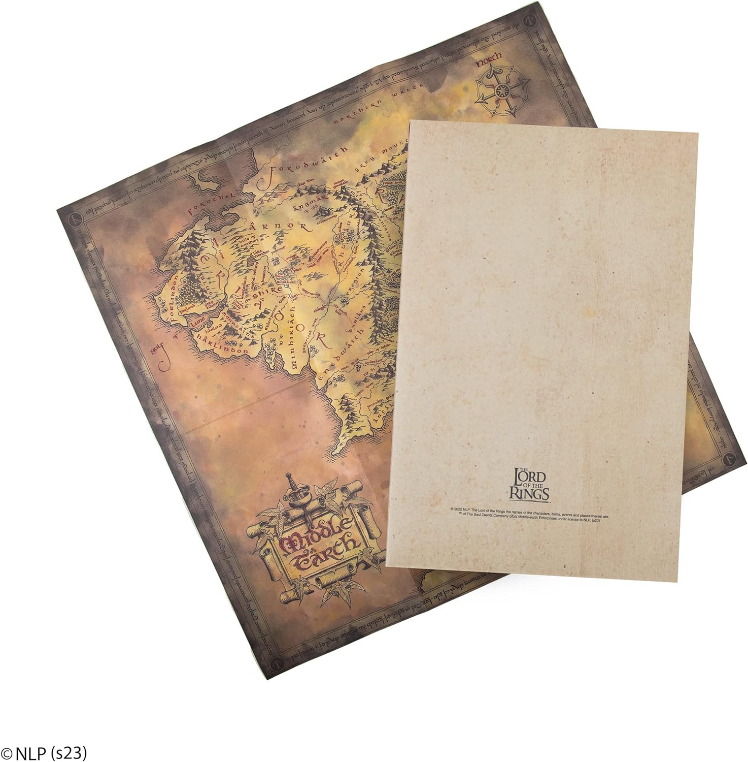 Cinereplicas Der Herr der Ringe - Mittelerde Hardcover Notizbuch mit faltbarer Karte 160p 14.5 * 21cm - Official License