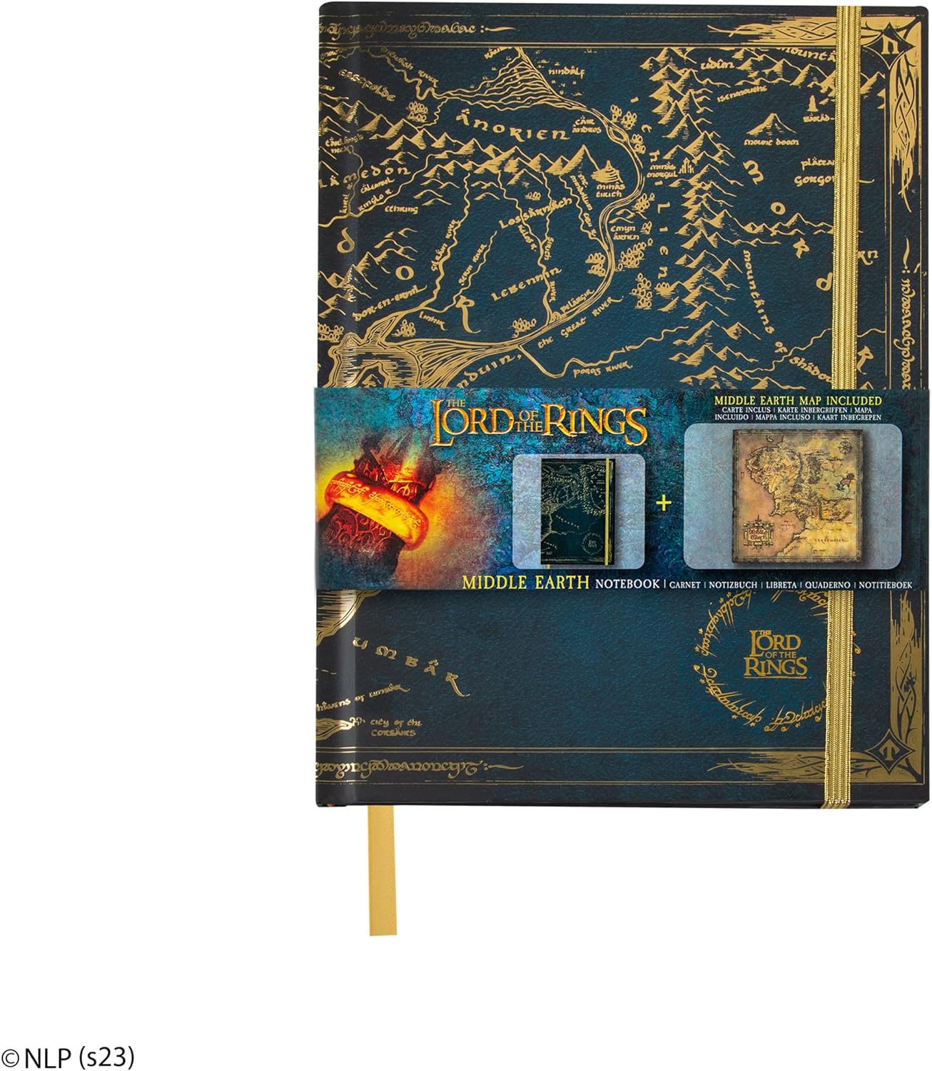Cinereplicas Der Herr der Ringe - Mittelerde Hardcover Notizbuch mit faltbarer Karte 160p 14.5 * 21cm - Official License