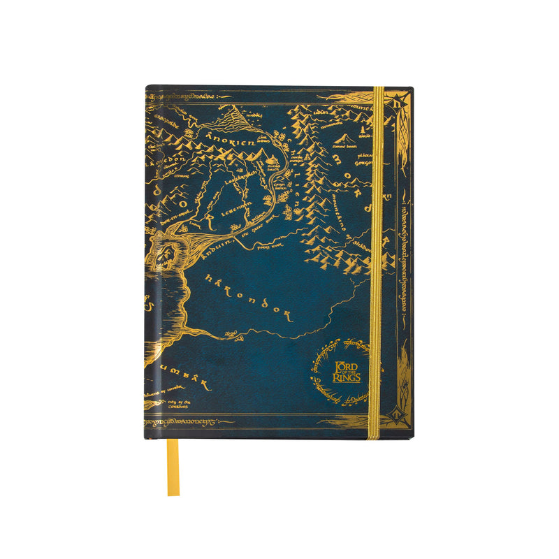 Cinereplicas Der Herr der Ringe - Mittelerde Hardcover Notizbuch mit faltbarer Karte 160p 14.5 * 21cm - Official License