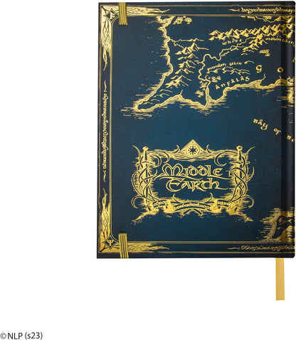 Cinereplicas Der Herr der Ringe - Mittelerde Hardcover Notizbuch mit faltbarer Karte 160p 14.5 * 21cm - Official License