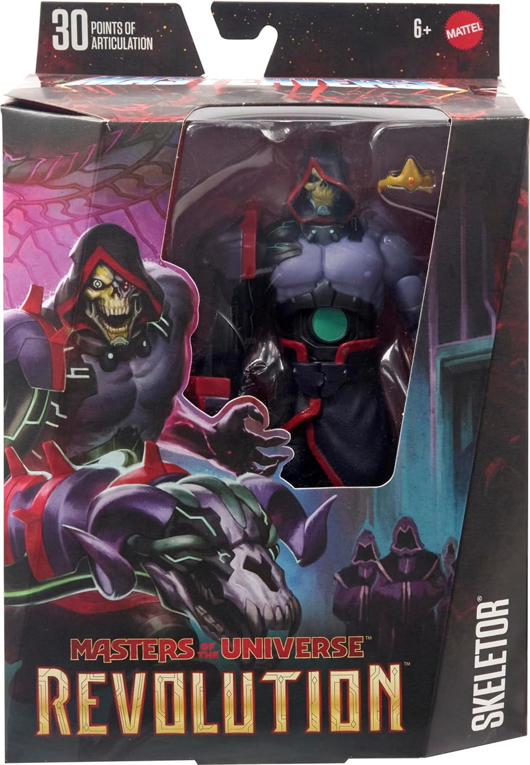 Masters of the Universe MOTU Revolution Skeletek Figura de acción con accesorios, juguete +6 años (Mattel HYC46