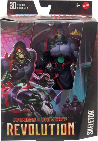 Masters of the Universe MOTU Revolution Skeletek Figura de acción con accesorios, juguete +6 años (Mattel HYC46