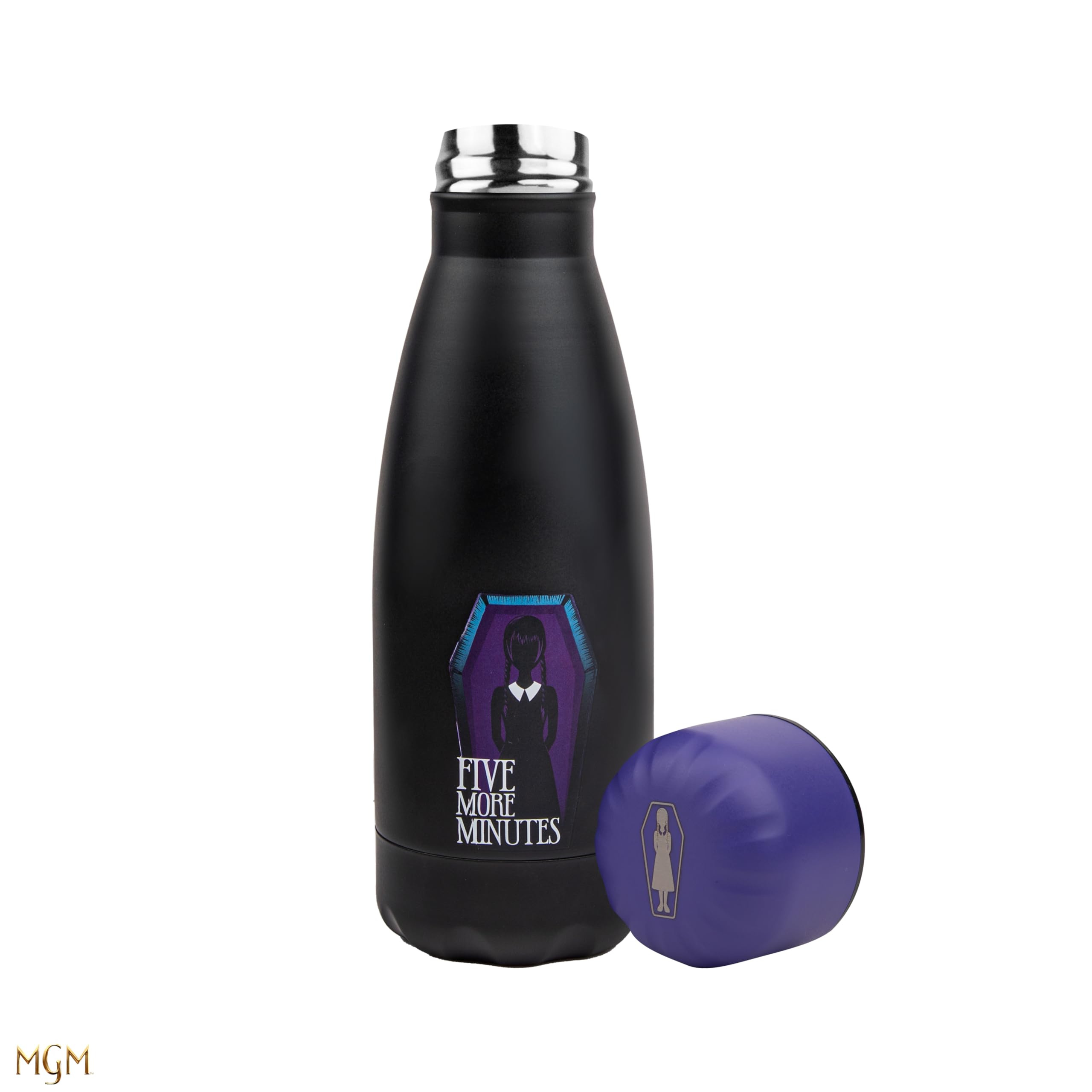 Cinereplicas Wednesday in his Coffin Bottle 500 ml Stainless Steel Official Licence