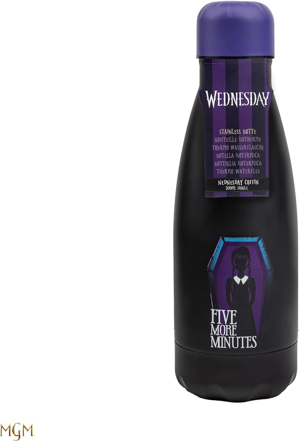 Cinereplicas Wednesday in his Coffin Bottle 500 ml Stainless Steel Official Licence