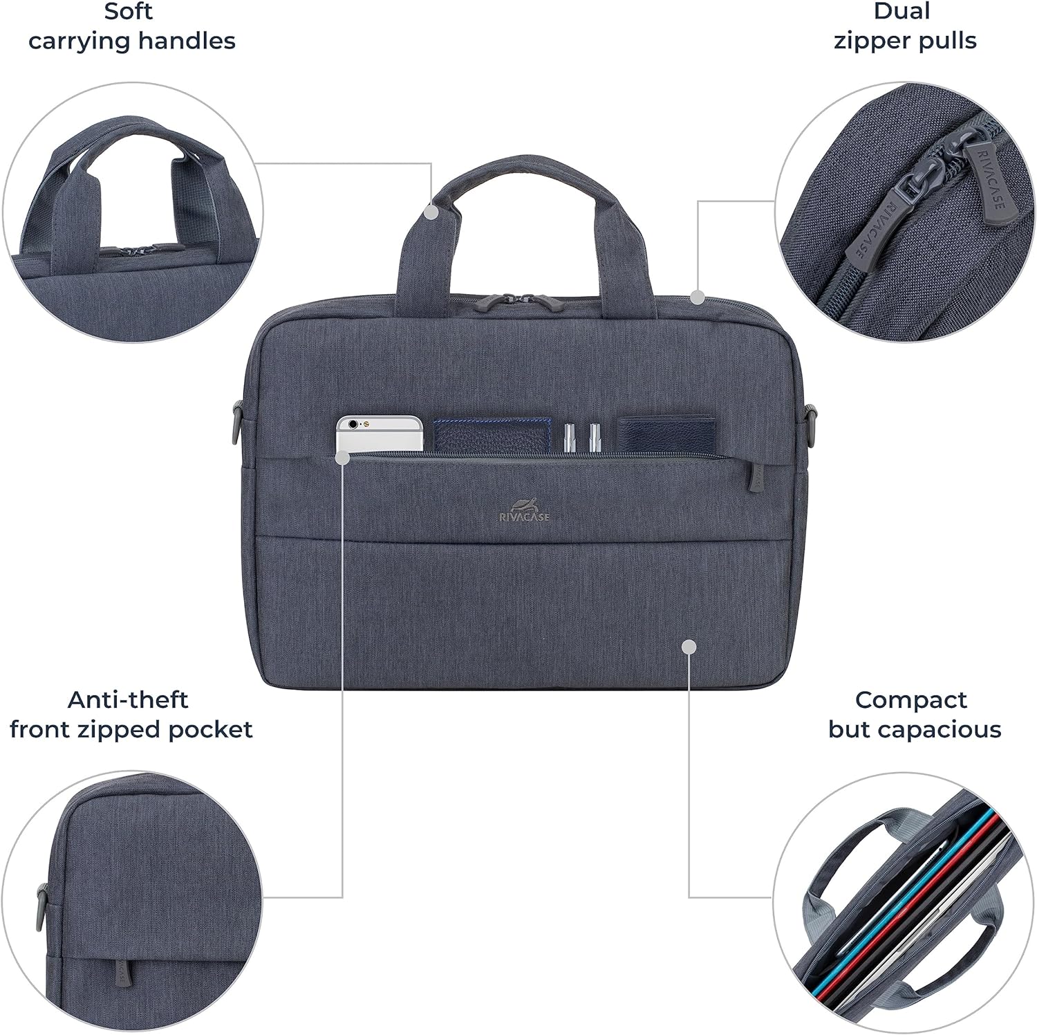 `Riva NB Tasche Prater 14,0 grau`