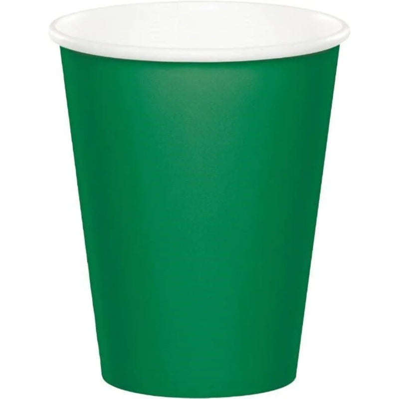 Creative Party PC563261 Lot de 8 gobelets jetables en carton Vert émeraude