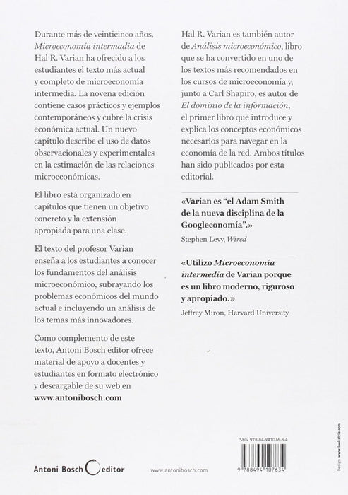 Microeconomía intermedia, 9th ed.