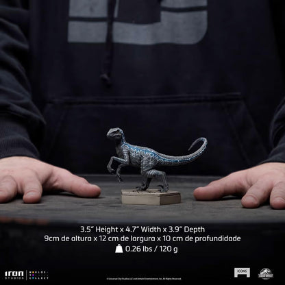 Iron Studios Jurassic World Icons Velociraptor Blue 9 cm