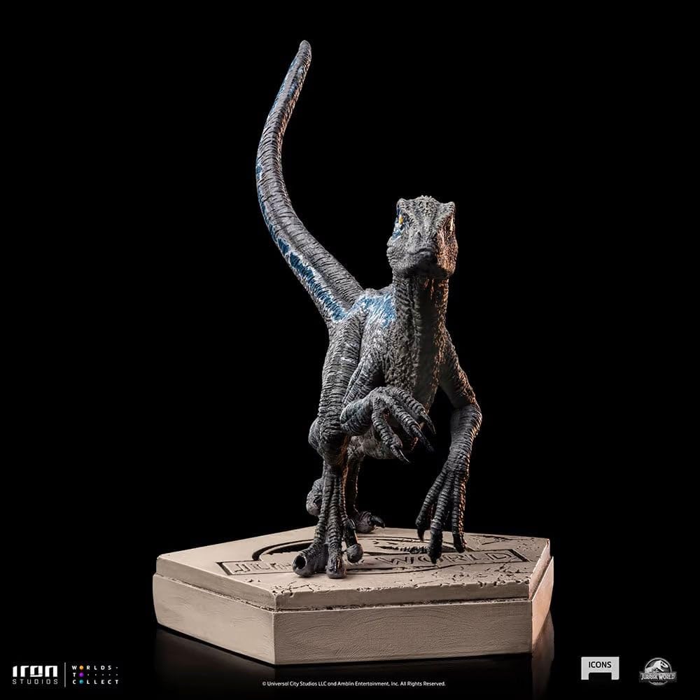Iron Studios Jurassic World Icons Velociraptor Blue 9 cm