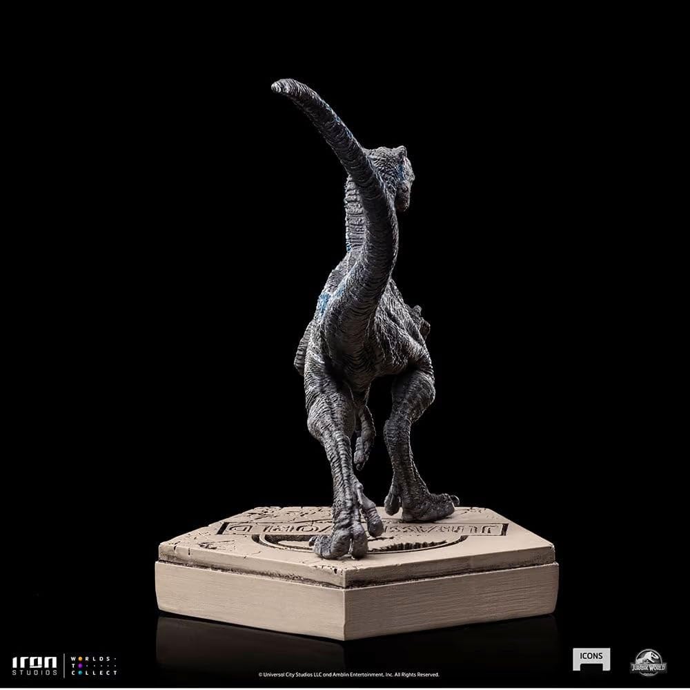 Iron Studios Jurassic World Icons Velociraptor Blue 9 cm