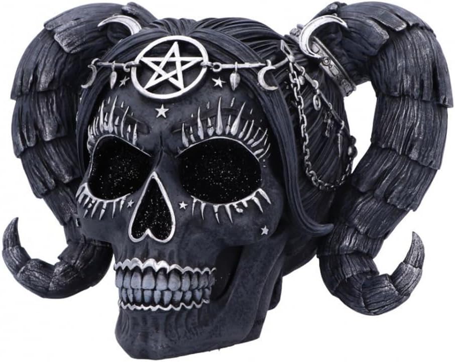 Nemesis Now Drop Dead Gorgeous Solve and Coagula Figurine 20.5cm, Resin, Baphomet Doll Skull Ornament, Female Baphomet Black Skull Figurine, Cast in the Finest Resin, Expertly Hand-Painted 20.5cm Blac