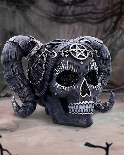 Nemesis Now Drop Dead Gorgeous Solve and Coagula Figurine 20.5cm, Resin, Baphomet Doll Skull Ornament, Female Baphomet Black Skull Figurine, Cast in the Finest Resin, Expertly Hand-Painted 20.5cm Blac