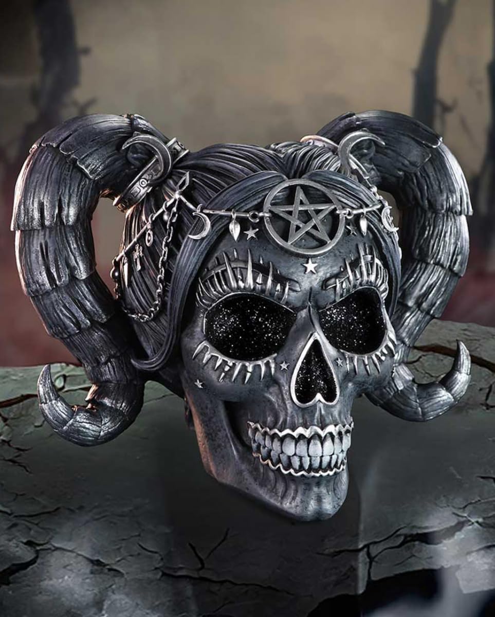 Nemesis Now Drop Dead Gorgeous Solve and Coagula Figurine 20.5cm, Resin, Baphomet Doll Skull Ornament, Female Baphomet Black Skull Figurine, Cast in the Finest Resin, Expertly Hand-Painted 20.5cm Blac