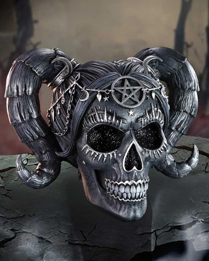 Nemesis Now Drop Dead Gorgeous Solve and Coagula Figurine 20.5cm, Resin, Baphomet Doll Skull Ornament, Female Baphomet Black Skull Figurine, Cast in the Finest Resin, Expertly Hand-Painted 20.5cm Blac