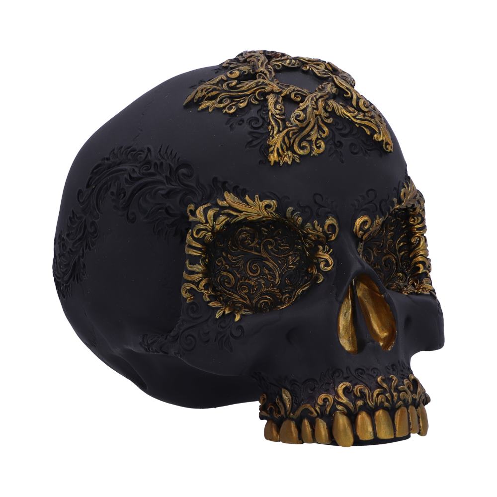 Divine Demise Black And Gold Skull