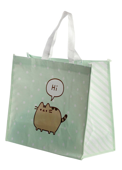 Puckator Pusheen Cat Reusable Shopping Bag Out Of Recycled Plastic Bottles - Shoulder Bags - Handbags for Women - Canvas Tote Bags for Women - Shopping Hand Bag - Large Ladies Bags - Aesthetic Stuff