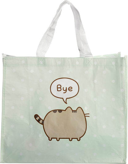 Puckator Pusheen Cat Reusable Shopping Bag Out Of Recycled Plastic Bottles - Shoulder Bags - Handbags for Women - Canvas Tote Bags for Women - Shopping Hand Bag - Large Ladies Bags - Aesthetic Stuff