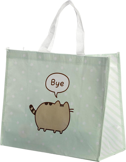 Puckator Pusheen Cat Reusable Shopping Bag Out Of Recycled Plastic Bottles - Shoulder Bags - Handbags for Women - Canvas Tote Bags for Women - Shopping Hand Bag - Large Ladies Bags - Aesthetic Stuff
