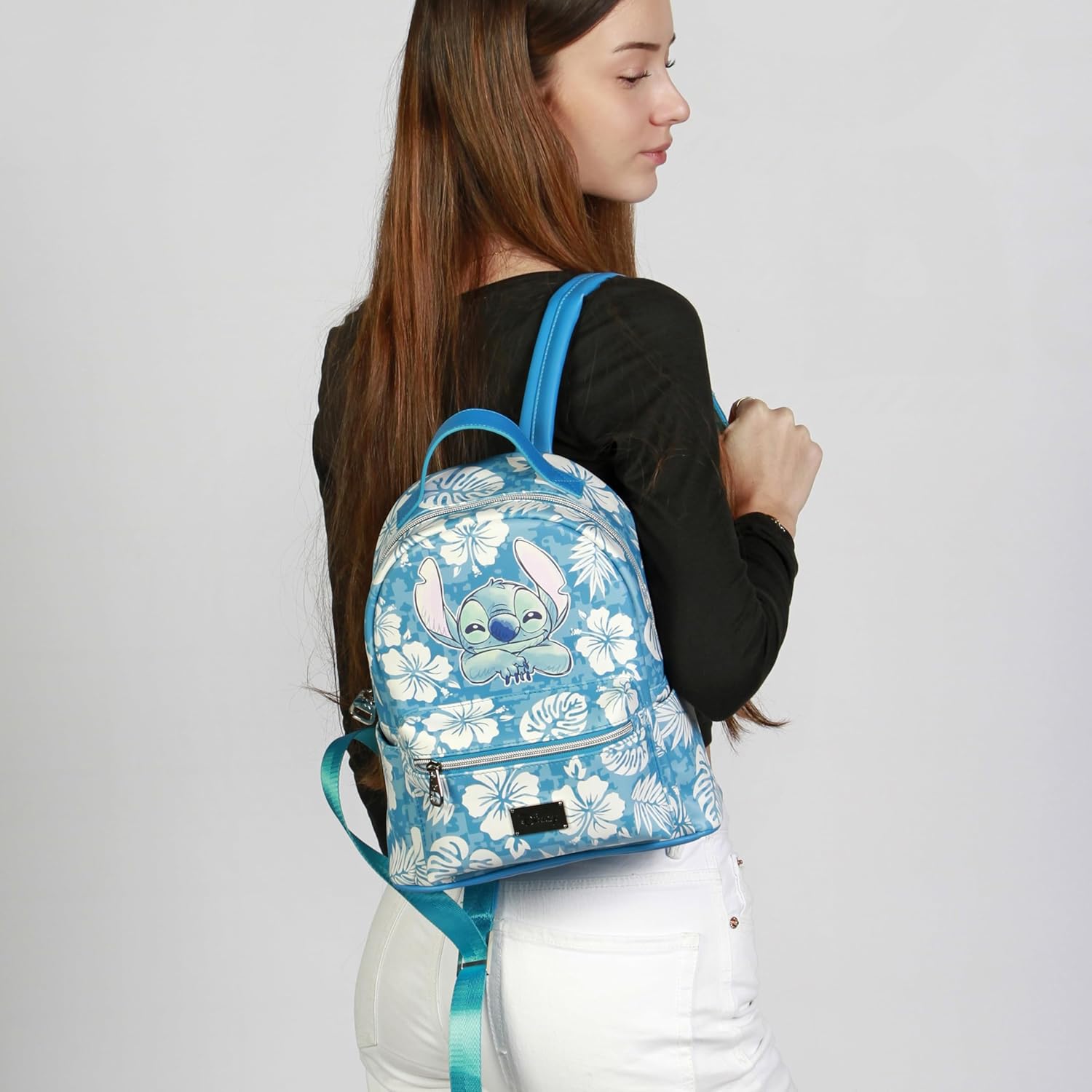 Lilo and Stitch Aloha-Small Fashion Backpack, Blue, 17 x 23 x 29 cm, Capacity L