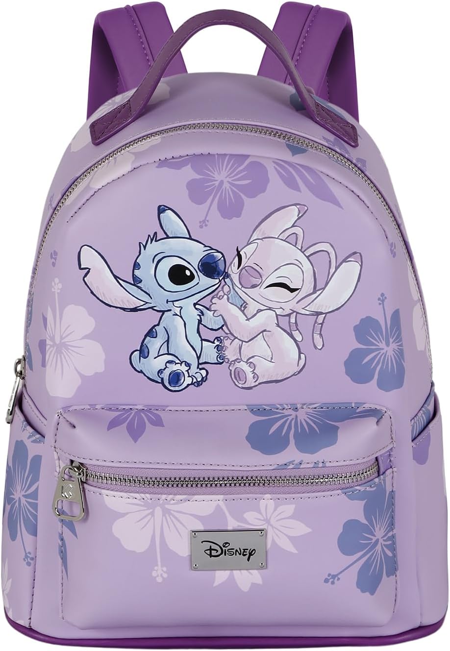 Disney Lilo e Stitch Stitch & Angel-Zaino Fashion Piccolo, Rosa, 23 x 29 cm, Capacità L