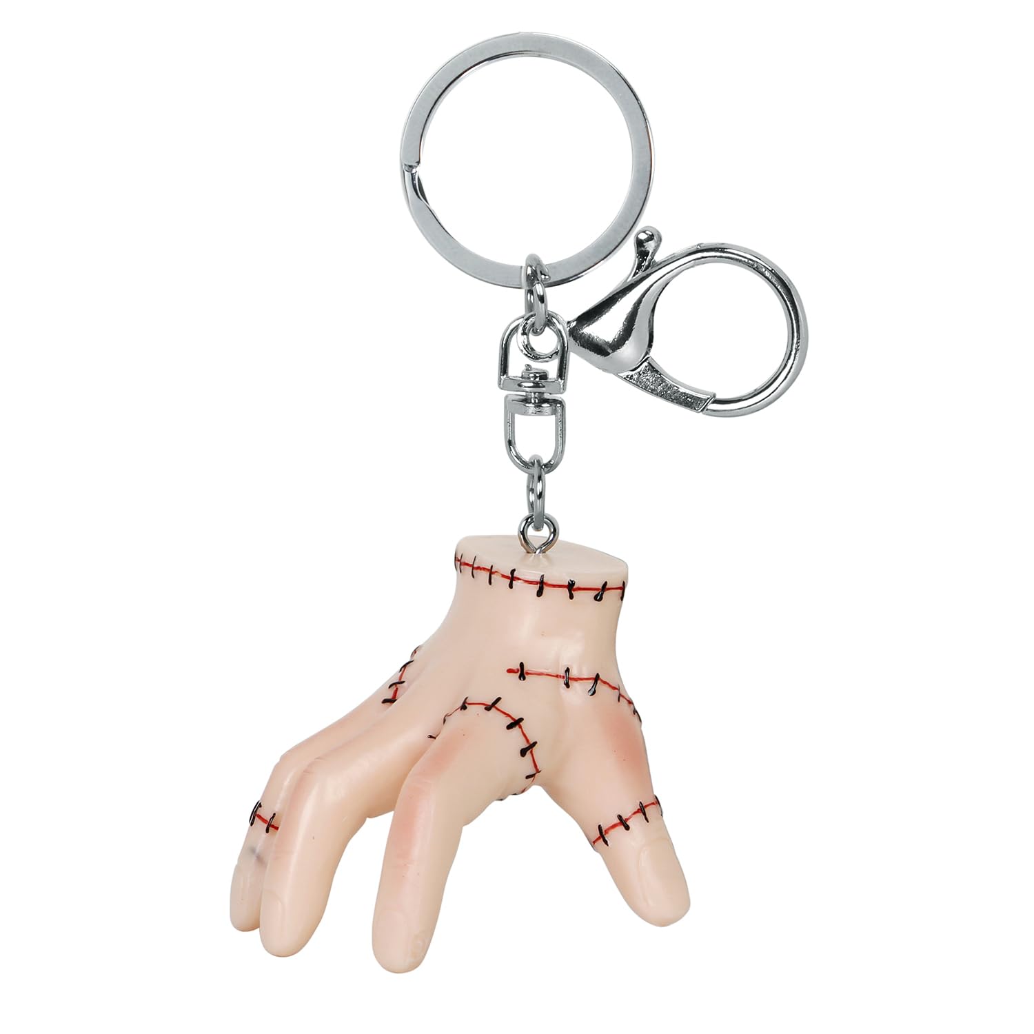 Wednesday Icon 3D Thing-Icon Keychain, Off-white, 5 x 6 cm