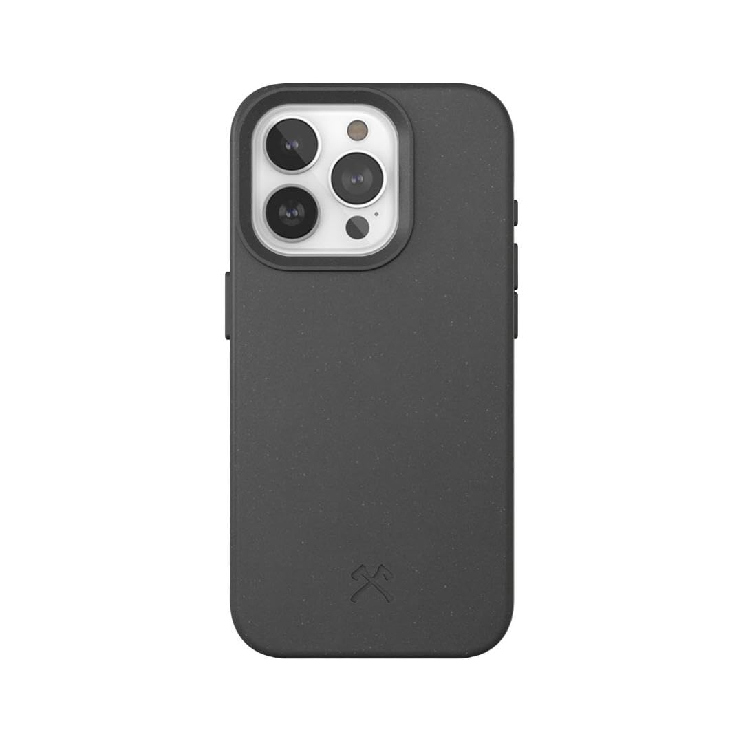 Woodcessories - Bio Case, Handyhülle kompatibel mit iPhone 15 Pro Max Hülle schwarz- Nachhaltig aus Pflanzen iPhone 15 Pro Max Schwarz